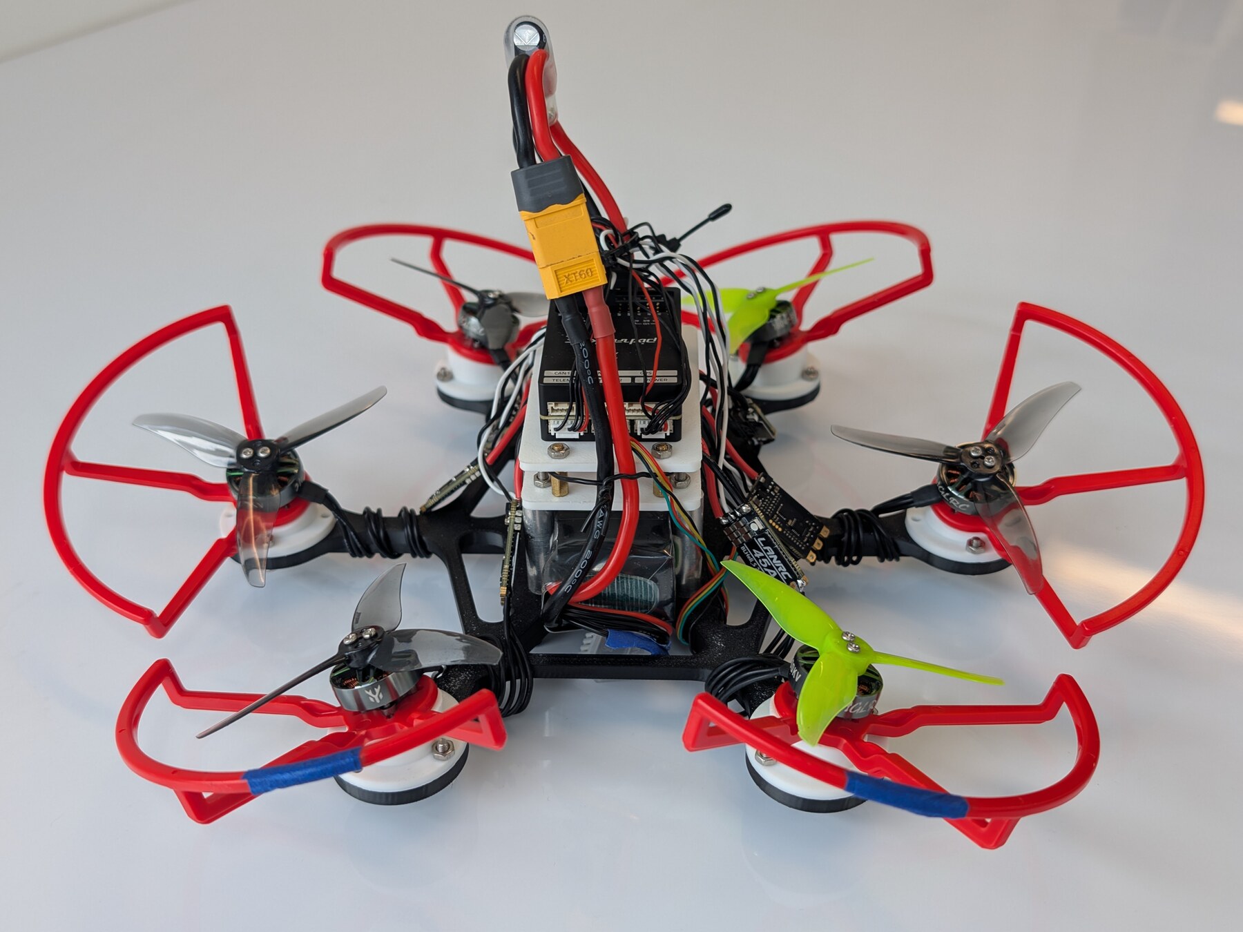 Canted-rotor hexacopter prototype